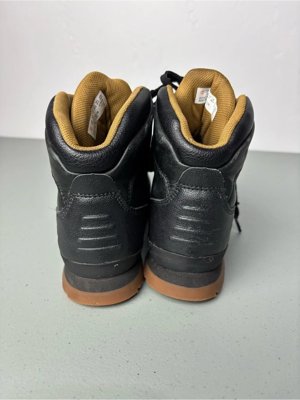 Timberland Euro Hiker Shell Junior Boot Black Leather Size 4.5 Boys Lace Up